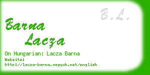 barna lacza business card